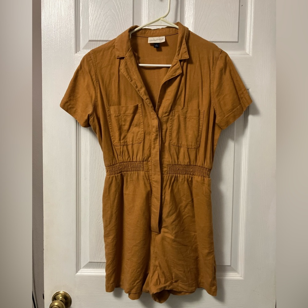 Mustard yellow broiler romper
